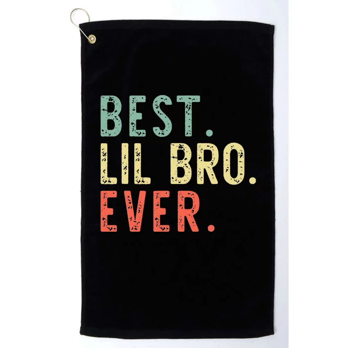 Best Lil Bro Ever Family Retro Vintage Little Brother Platinum Collection Golf Towel