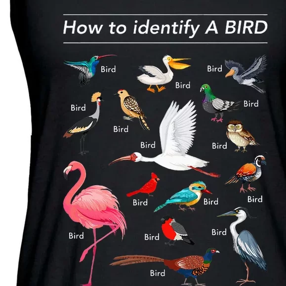 Birdwatcher Lover Birdwatching How To Identify A Bird Ladies Essential Flowy Tank