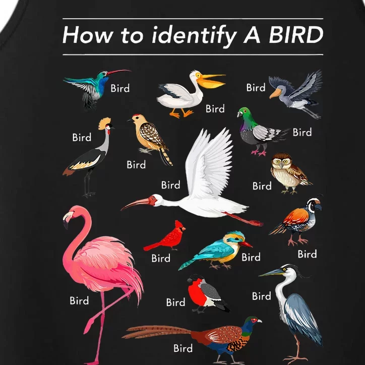 Birdwatcher Lover Birdwatching How To Identify A Bird Performance Tank