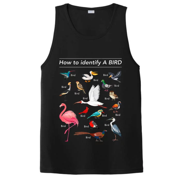 Birdwatcher Lover Birdwatching How To Identify A Bird Performance Tank