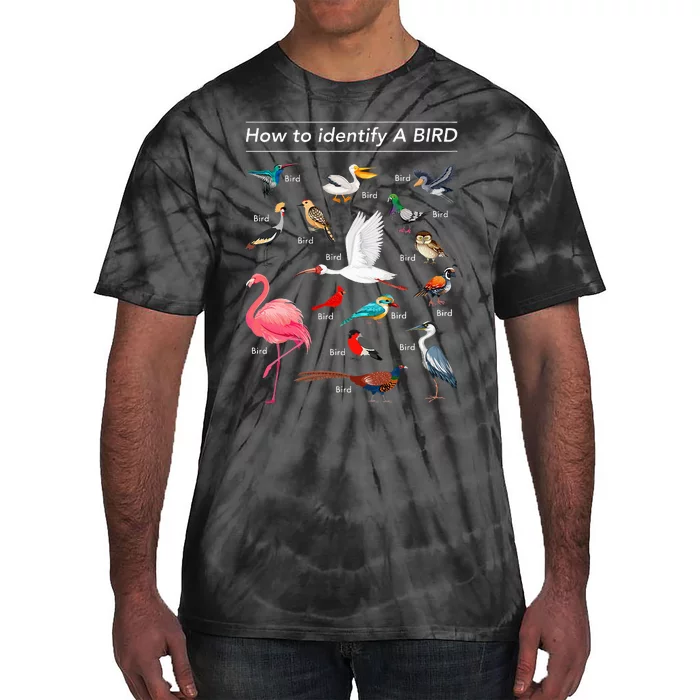 Birdwatcher Lover Birdwatching How To Identify A Bird Tie-Dye T-Shirt