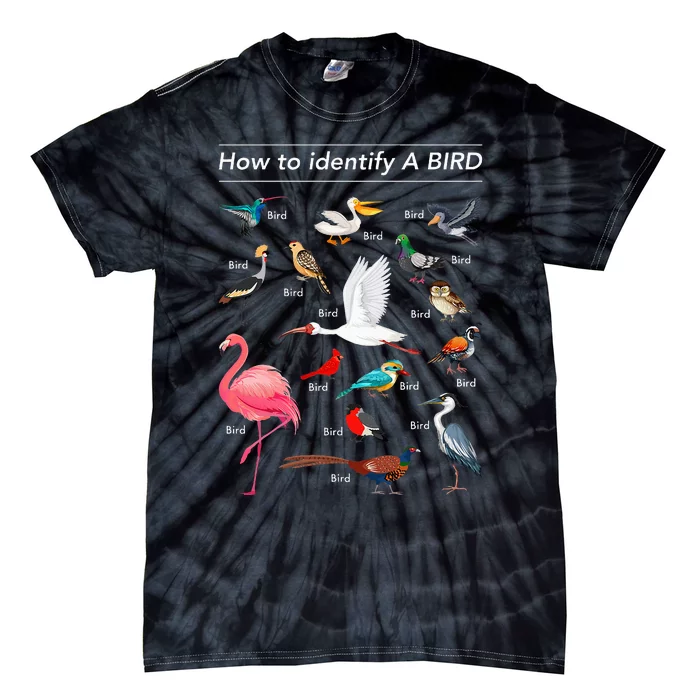 Birdwatcher Lover Birdwatching How To Identify A Bird Tie-Dye T-Shirt