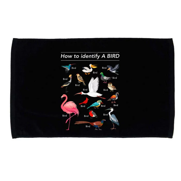 Birdwatcher Lover Birdwatching How To Identify A Bird Microfiber Hand Towel