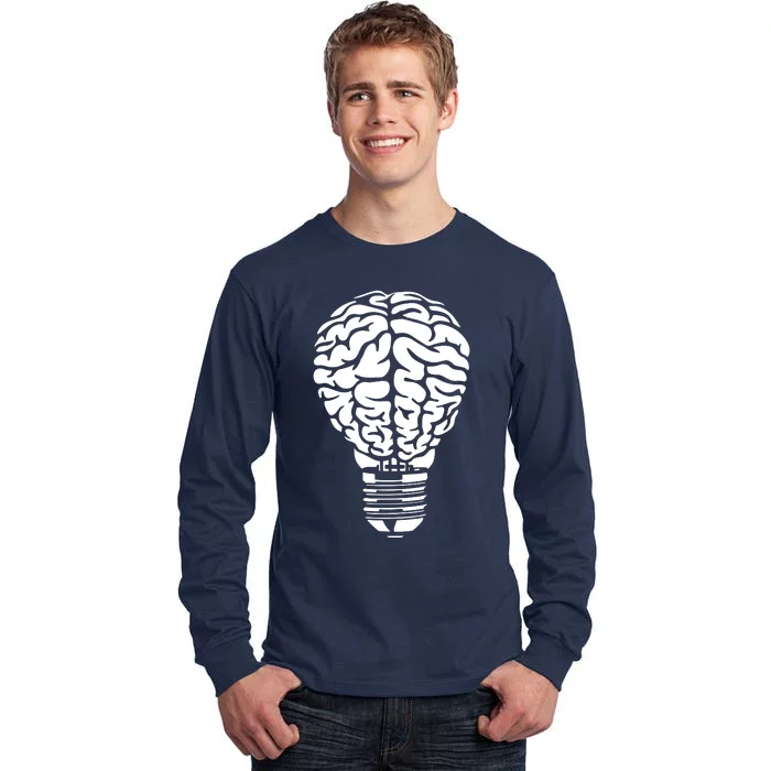 Brain Light Bulb Tall Long Sleeve T-Shirt