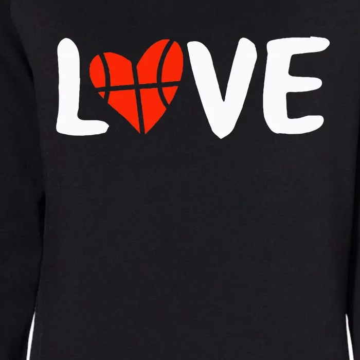 Basketball Love Womens California Wash Sweatshirt