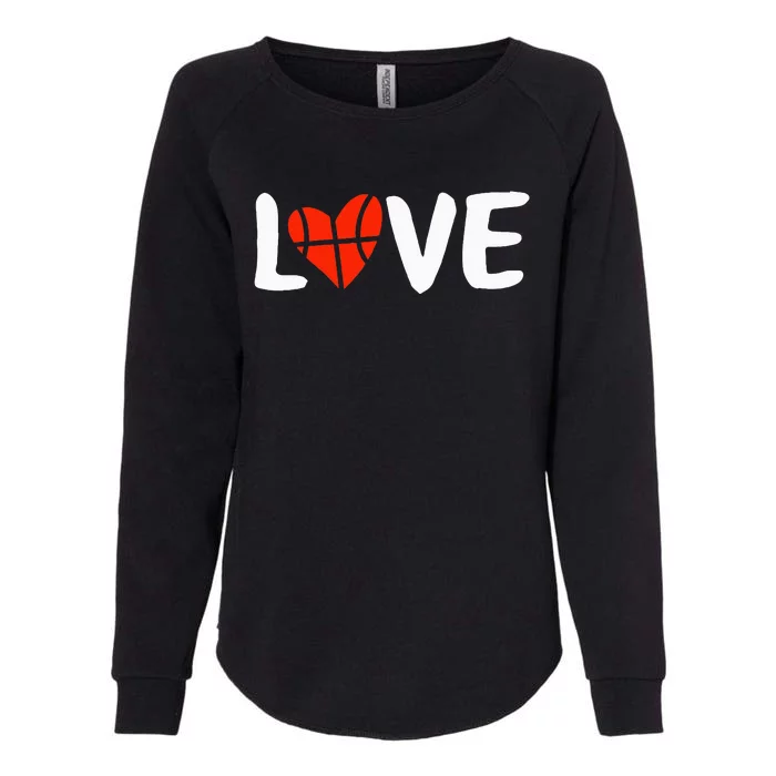 Basketball Love Womens California Wash Sweatshirt