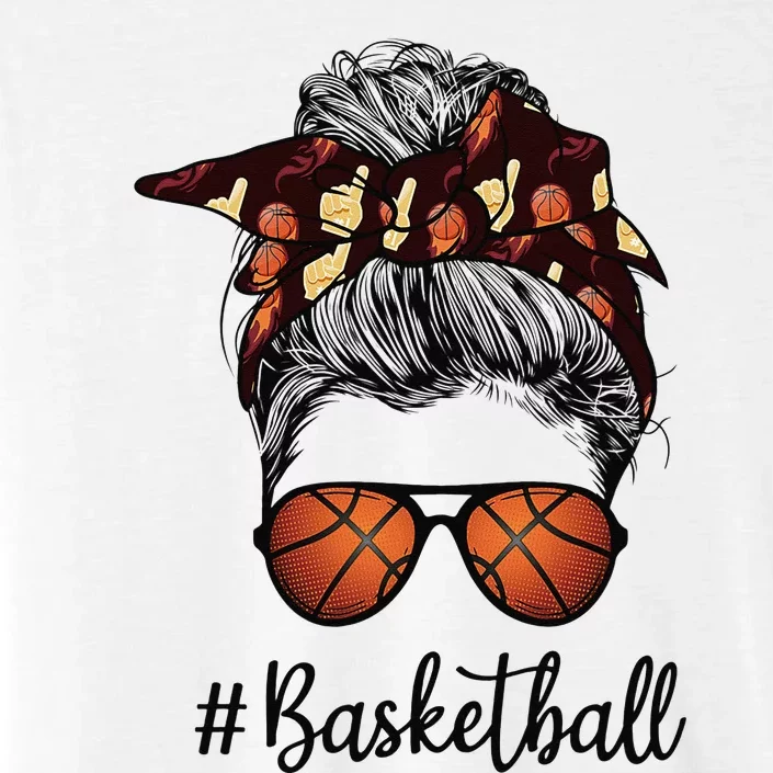 Bleached Life Basketball Mom Leopard Messy bun Glasses ChromaSoft Performance T-Shirt