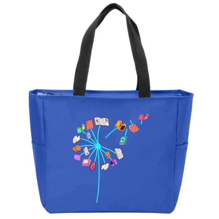 Book Lover Book Flower Reading Fans Book Lovers Bookworm Great Gift Zip Tote Bag