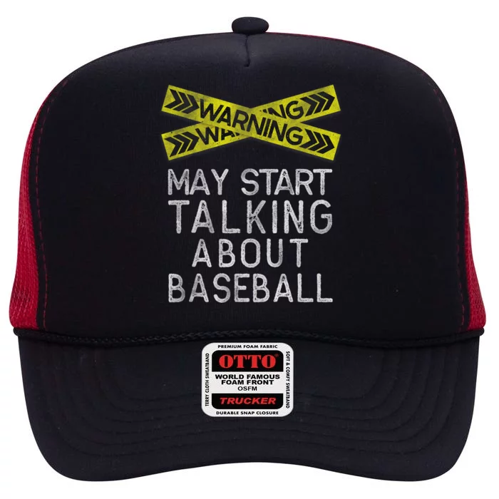 Baseball Lover Baseball Player High Crown Mesh Trucker Hat