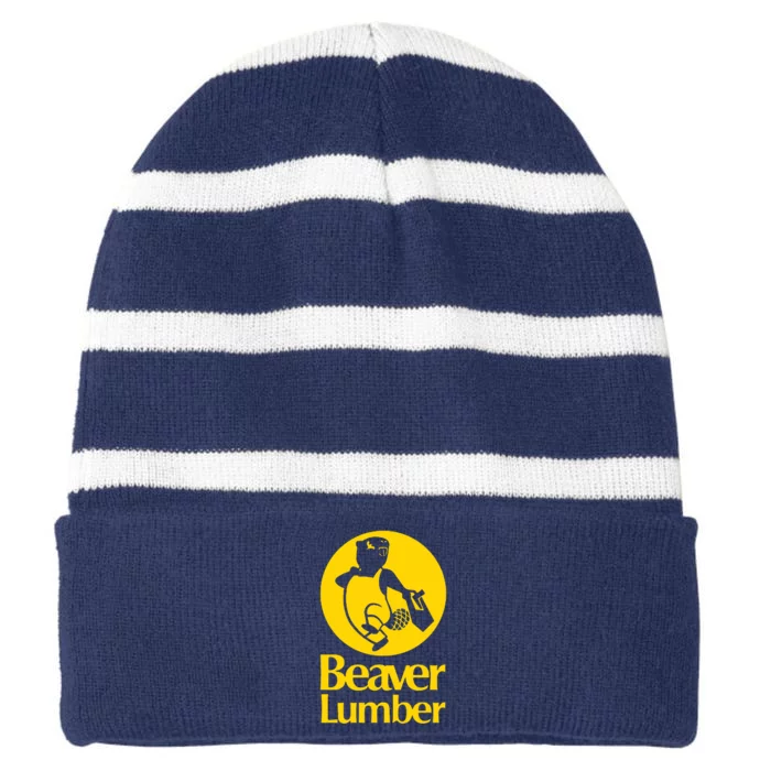 Beaver Lumber Striped Beanie with Solid Band