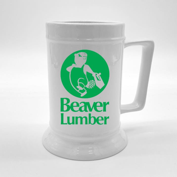 Beaver Lumber Front & Back Beer Stein