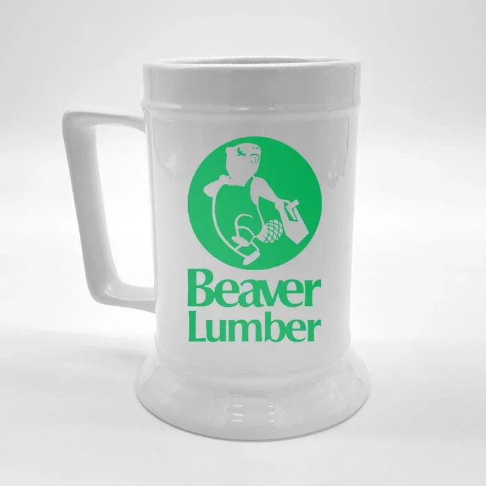 Beaver Lumber Front & Back Beer Stein