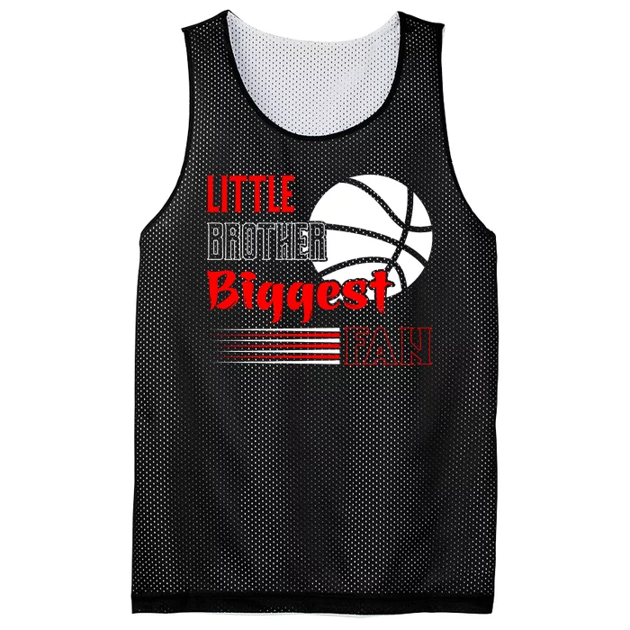 Baseball Little Brother Biggest Fan Funny Baseball Mesh Reversible Basketball Jersey Tank