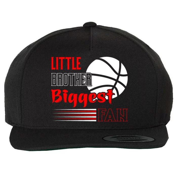 Baseball Little Brother Biggest Fan Funny Baseball Wool Snapback Cap