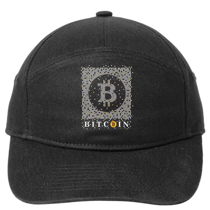 Bitcoin Logo 7-Panel Snapback Hat