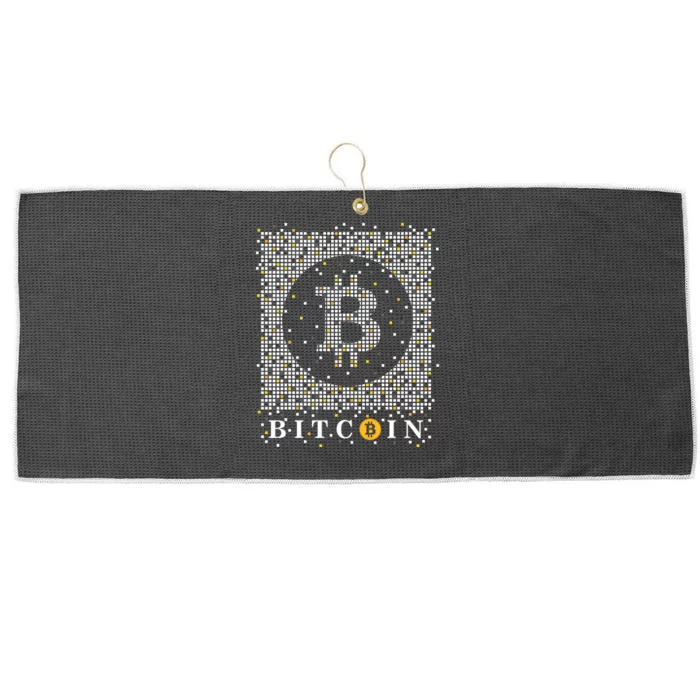 Bitcoin Logo Large Microfiber Waffle Golf Towel