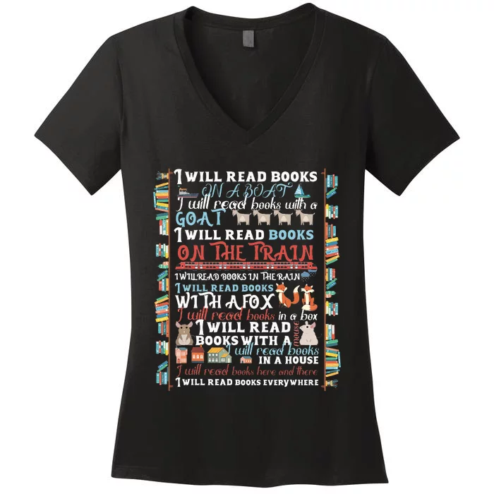 Book Lover Women's V-Neck T-Shirt