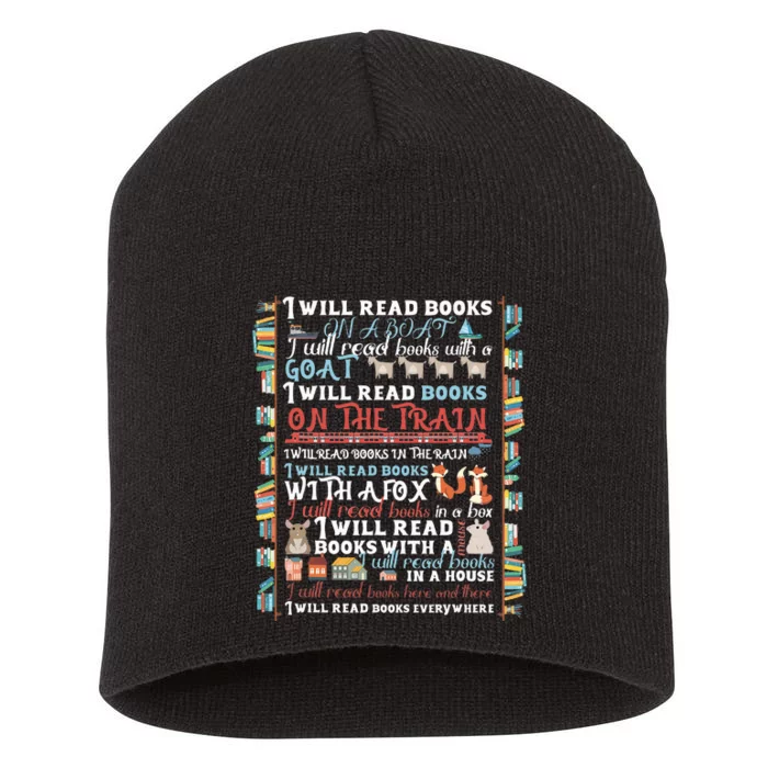 Book Lover Short Acrylic Beanie