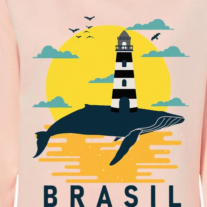 Brasil Lighthouse Bahia Barra Brazil Sunset Souvenir Tourist Womens California Wash Sweatshirt