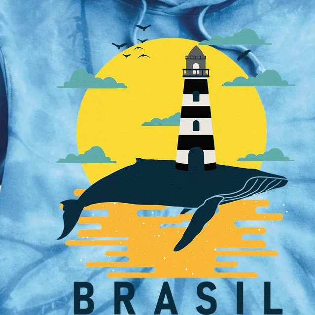 Brasil Lighthouse Bahia Barra Brazil Sunset Souvenir Tourist Tie Dye Hoodie