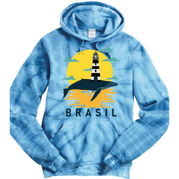 Brasil Lighthouse Bahia Barra Brazil Sunset Souvenir Tourist Tie Dye Hoodie