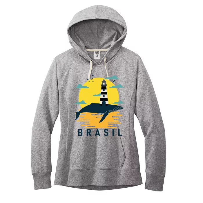 Brasil Lighthouse Bahia Barra Brazil Sunset Souvenir Tourist Women's Fleece Hoodie