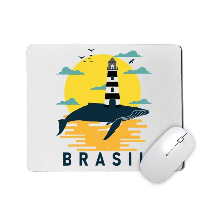 Brasil Lighthouse Bahia Barra Brazil Sunset Souvenir Tourist Mousepad