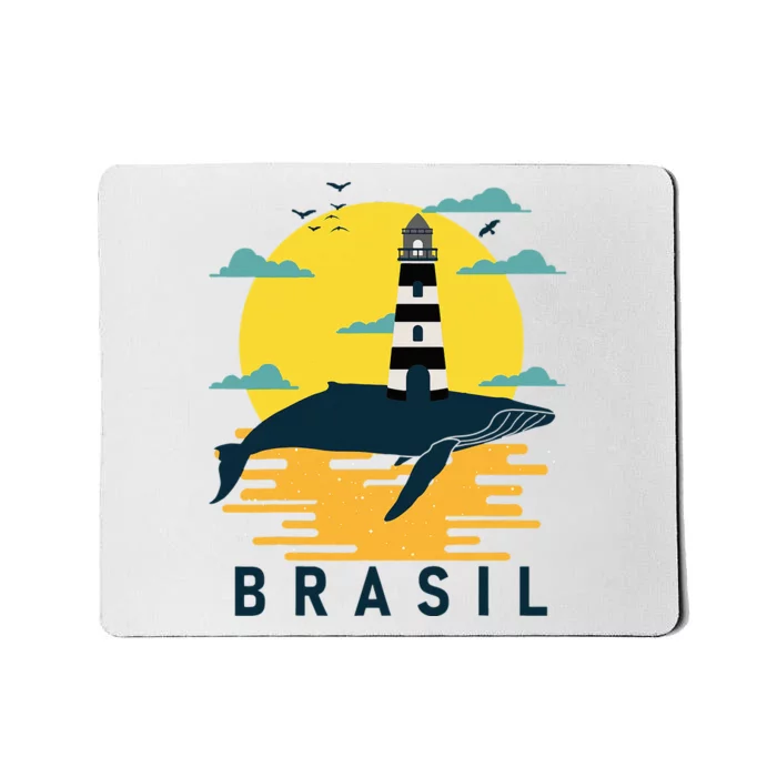 Brasil Lighthouse Bahia Barra Brazil Sunset Souvenir Tourist Mousepad