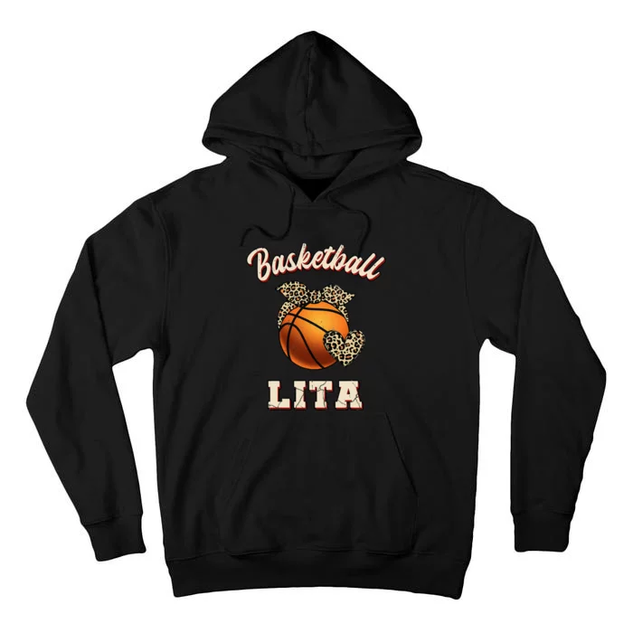 Basketball Lita Bandana Leopard Heart Fans Mother's Day Tall Hoodie