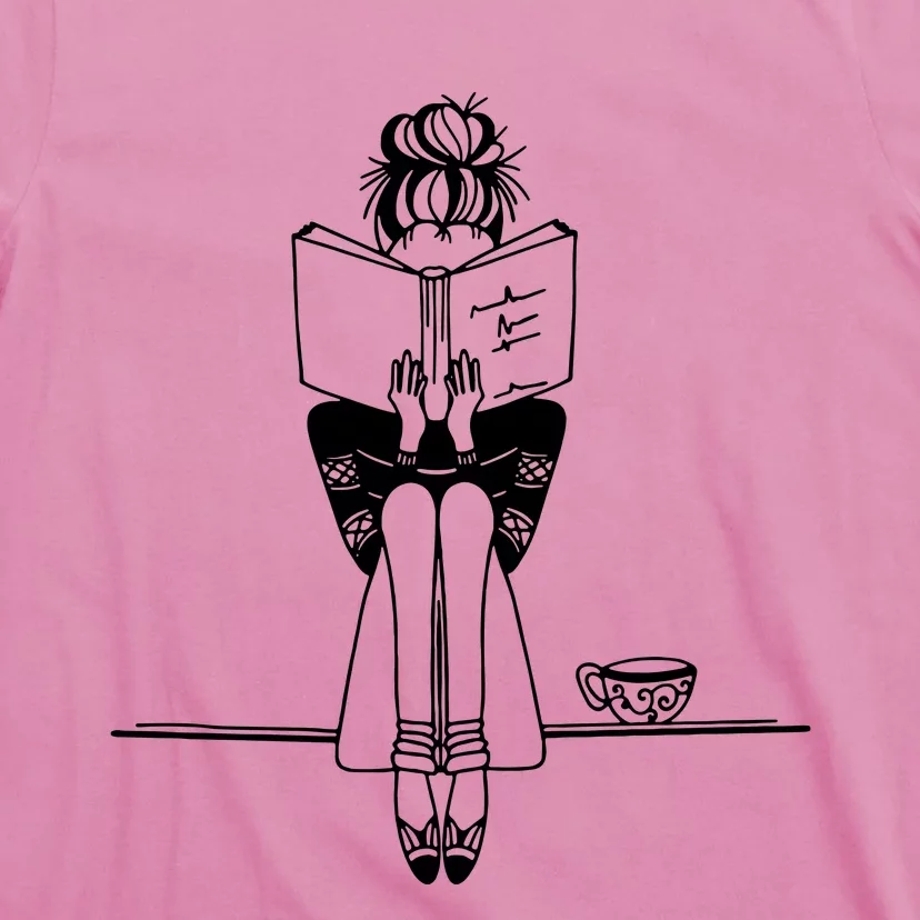 Book Lover Blogger Book Nerd Coffee Reading Reader T-Shirt