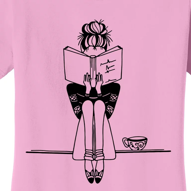 Book Lover Blogger Book Nerd Coffee Reading Reader Women's T-Shirt