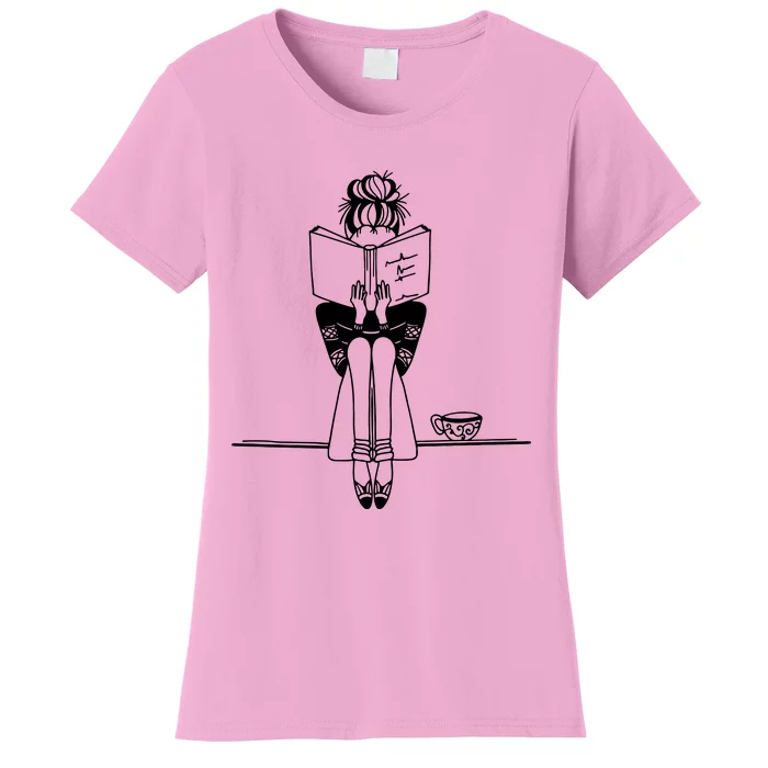 Book Lover Blogger Book Nerd Coffee Reading Reader Women's T-Shirt