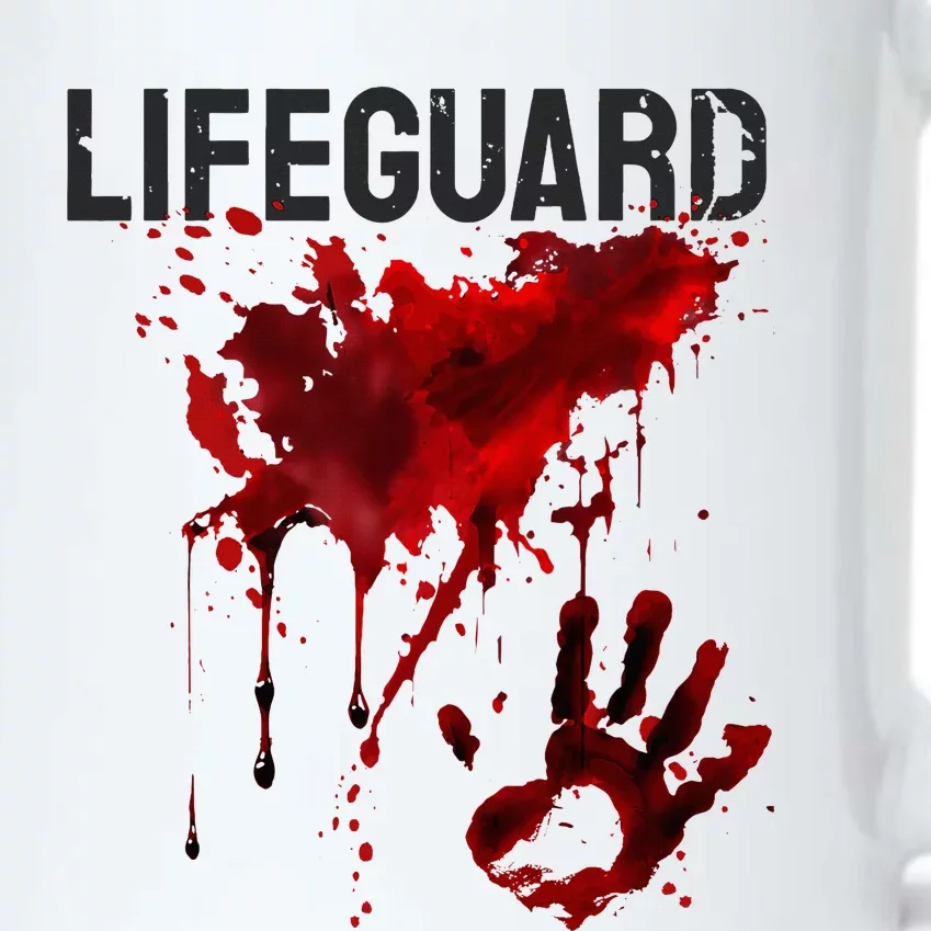 Bloody Lifeguard Blood Splatter Blood Stained Fun Black Color Changing Mug