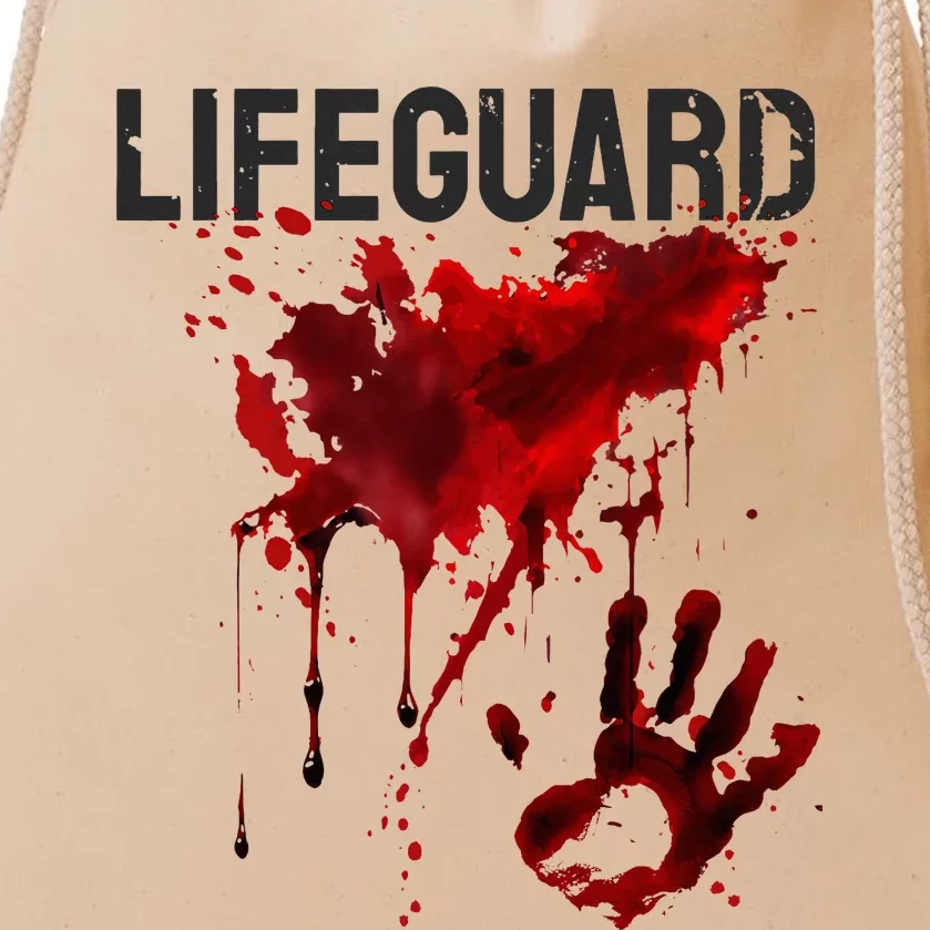 Bloody Lifeguard Blood Splatter Blood Stained Fun Drawstring Bag