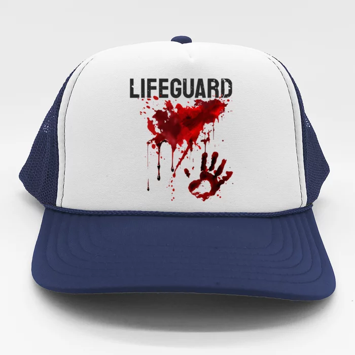 Bloody Lifeguard Blood Splatter Blood Stained Fun Trucker Hat