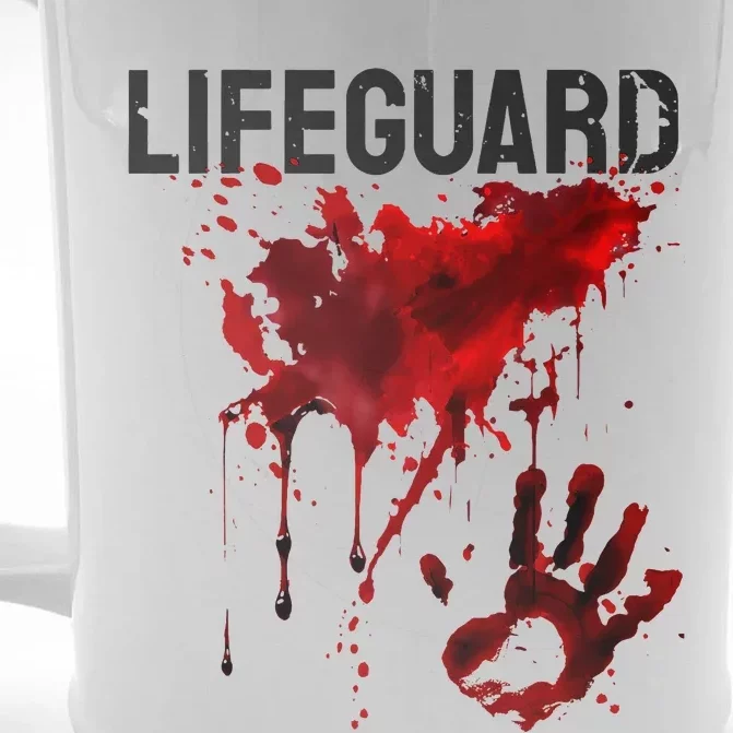 Bloody Lifeguard Blood Splatter Blood Stained Fun Front & Back Beer Stein