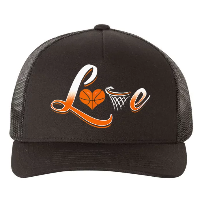 Basketball Love Basketball For Ladies Yupoong Adult 5-Panel Trucker Hat