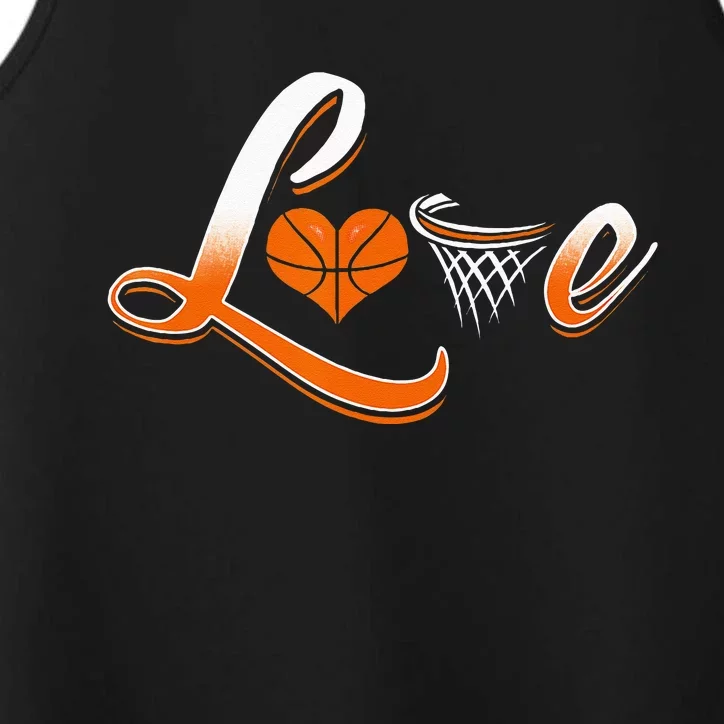 Basketball Love Basketball For Ladies Performance Tank