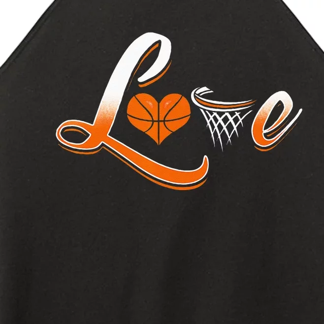 Basketball Love Basketball For Ladies Women’s Perfect Tri Rocker Tank