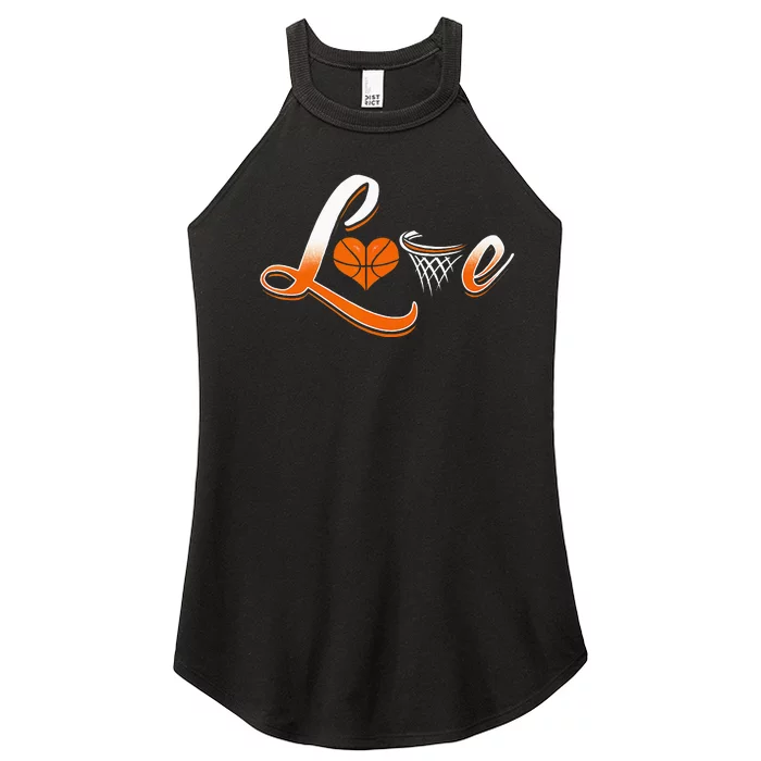 Basketball Love Basketball For Ladies Women’s Perfect Tri Rocker Tank