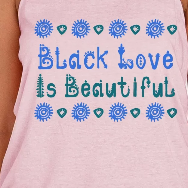 Black Love Black Excellence Is Beautiful Melanin Gift Women's Knotted Racerback Tank