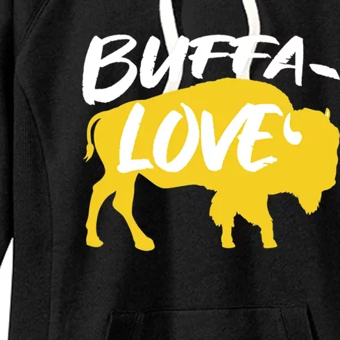 Buffa Love Buffalo Choose Love Design Women's Fleece Hoodie