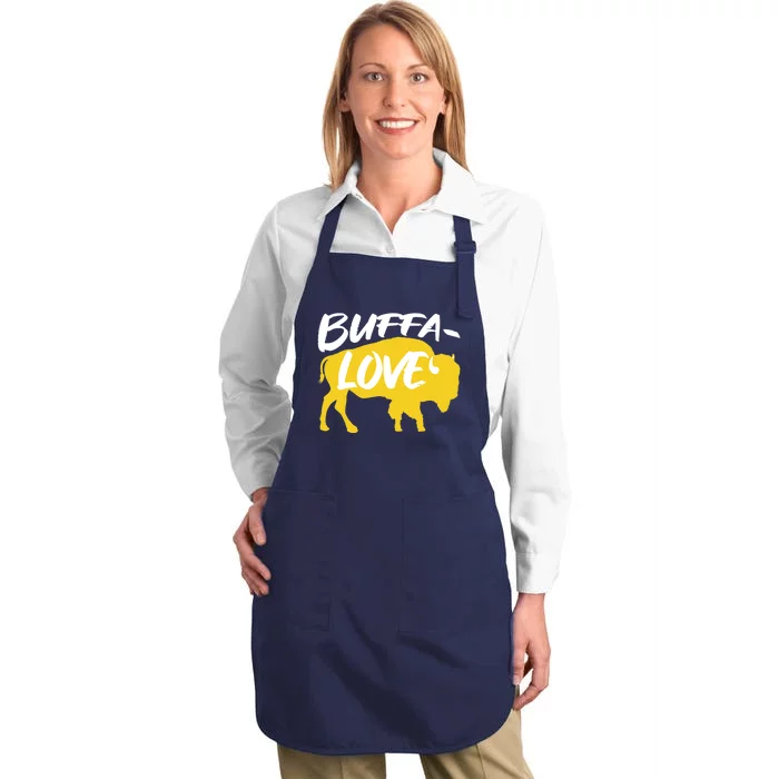 Buffa Love Buffalo Choose Love Design Full-Length Apron With Pocket