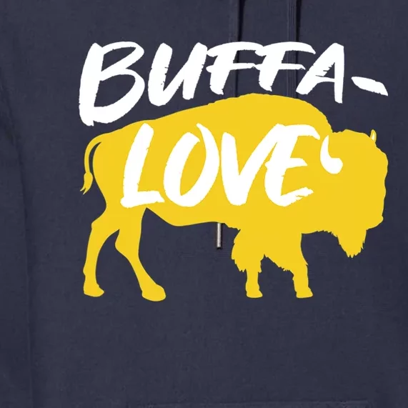 Buffa Love Buffalo Choose Love Design Premium Hoodie