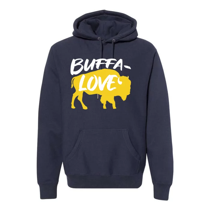 Buffa Love Buffalo Choose Love Design Premium Hoodie