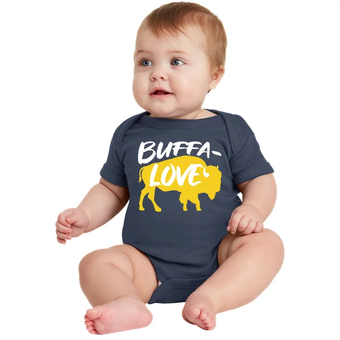 Buffa Love Buffalo Choose Love Design Baby Bodysuit