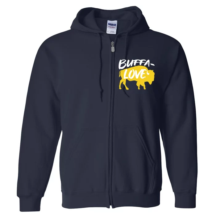 Buffa Love Buffalo Choose Love Design Full Zip Hoodie