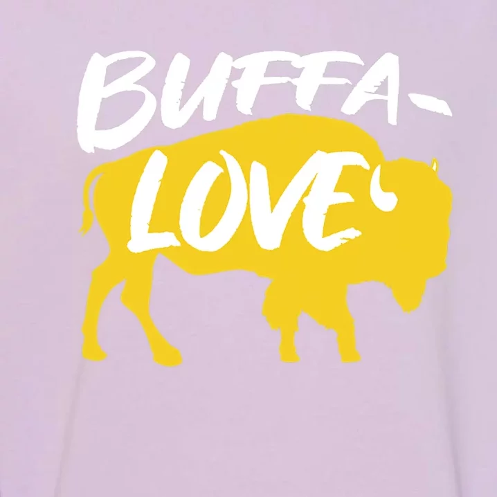 Buffa Love Buffalo Choose Love Design Garment-Dyed Sweatshirt