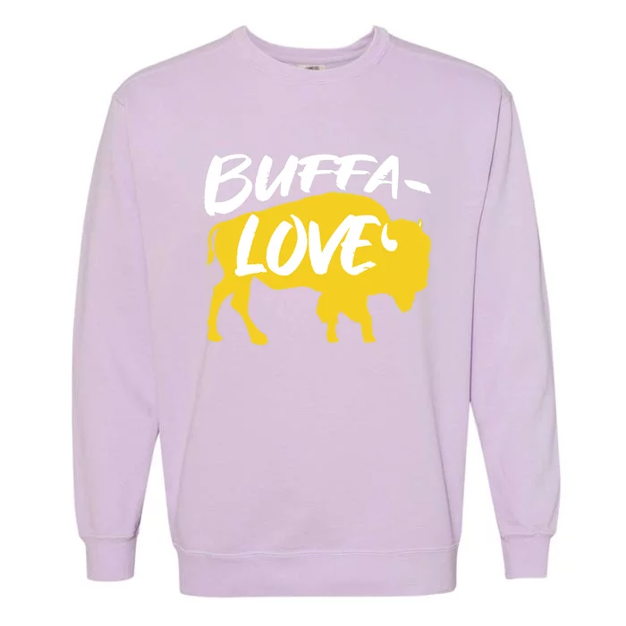 Buffa Love Buffalo Choose Love Design Garment-Dyed Sweatshirt