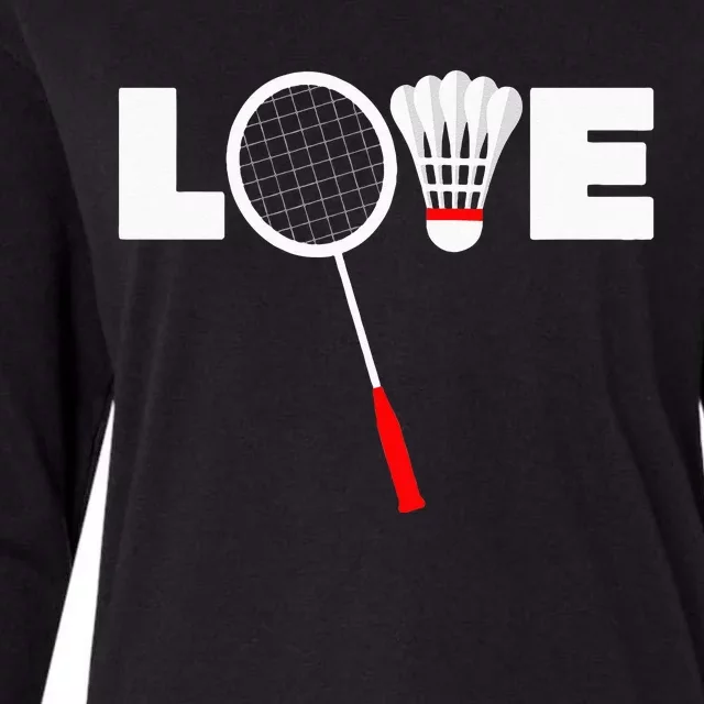 Badminton LOVE Womens Cotton Relaxed Long Sleeve T-Shirt